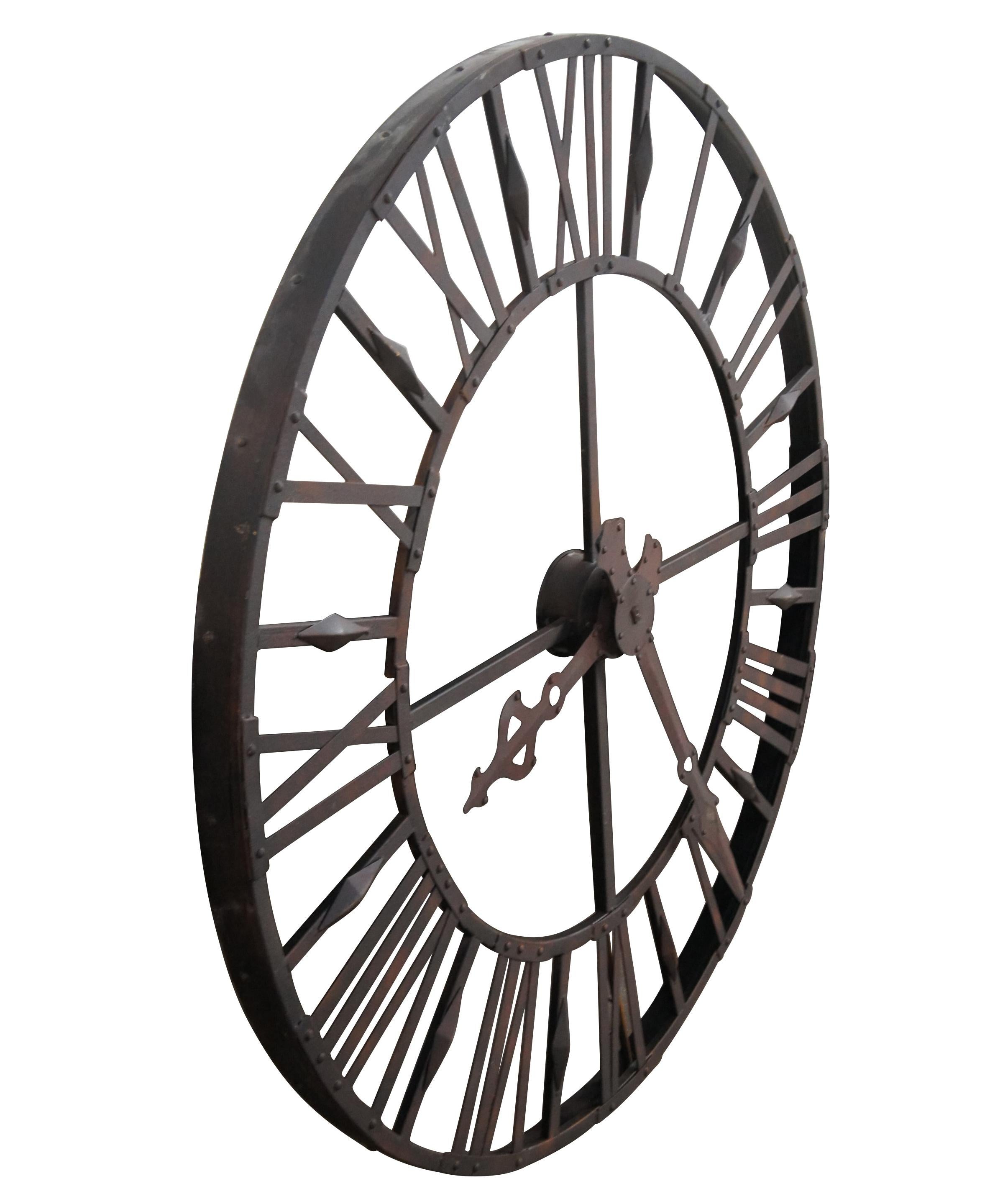 Grand in every sense of the word, this colossal 5-foot timepiece accurately replicates a 19th century clock that once tolled the hours from a church tower high above a Belgian town. With elegant Roman numerals and elongated 28