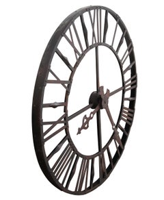 Restoration Hardware Rustic 1840s Belgian Working Tower Wall Clock Artwork