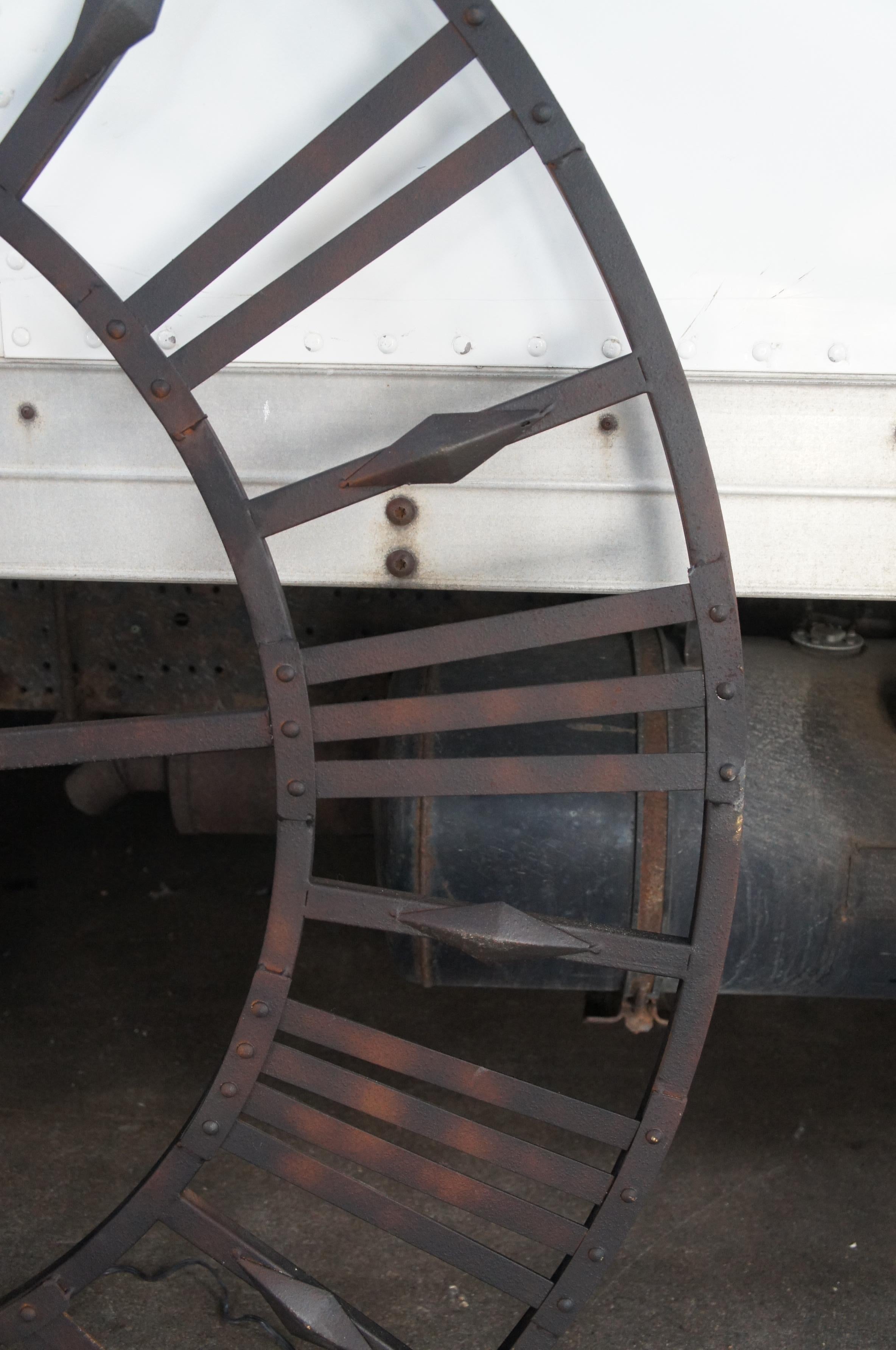 Restoration Hardware Rustic 1840s Belgian Working Tower Wall Clock Artwork 1