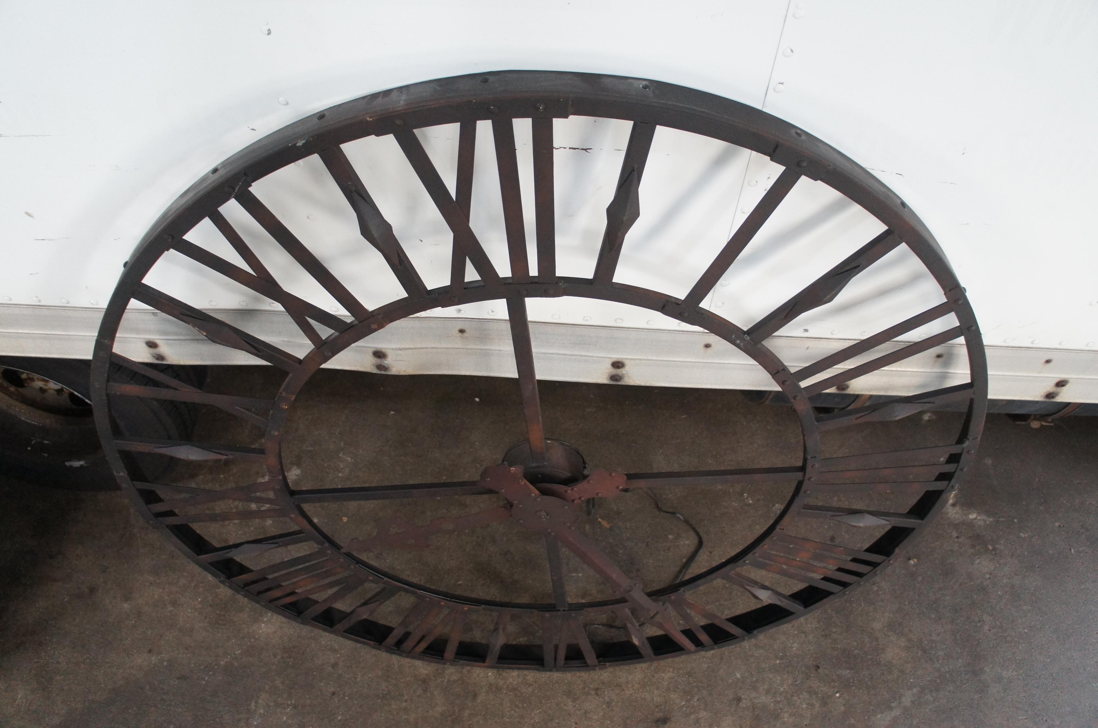 Restoration Hardware Rustic 1840s Belgian Working Tower Wall Clock Artwork 3