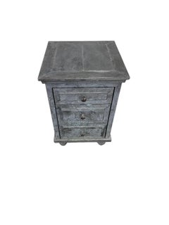 Coffre d'appoint à 3 tiroirs de Restoration Hardware Rustic Industrial Zinc Wrapped