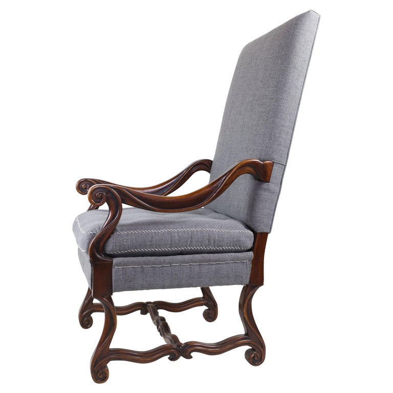 Restoration Hardware Sloped Armchair with High Back at 1stDibs