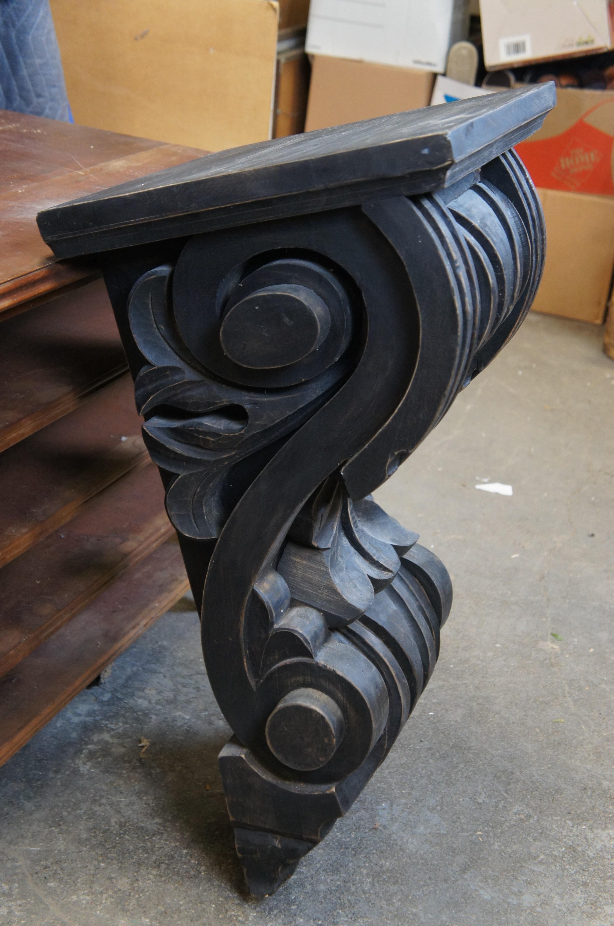Restoration Hardware Spanish Revival Carved Wood Wall Corbel Sconce Shelf 27