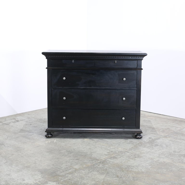restoration hardware black dresser French Empire 7-Drawer Dresser