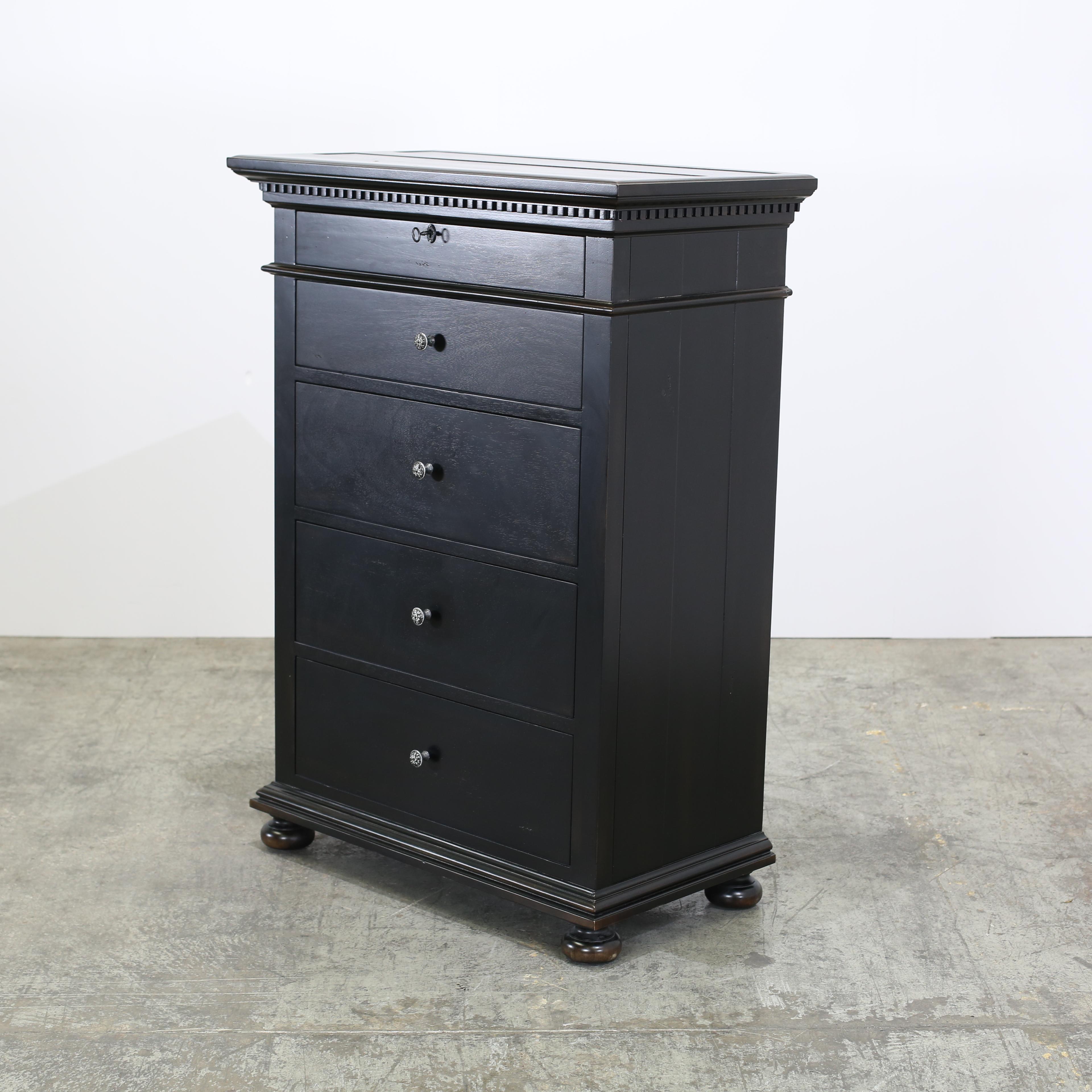 Moderno Restoration Hardware St. James Five Drawer Narrow Dresser in vendita