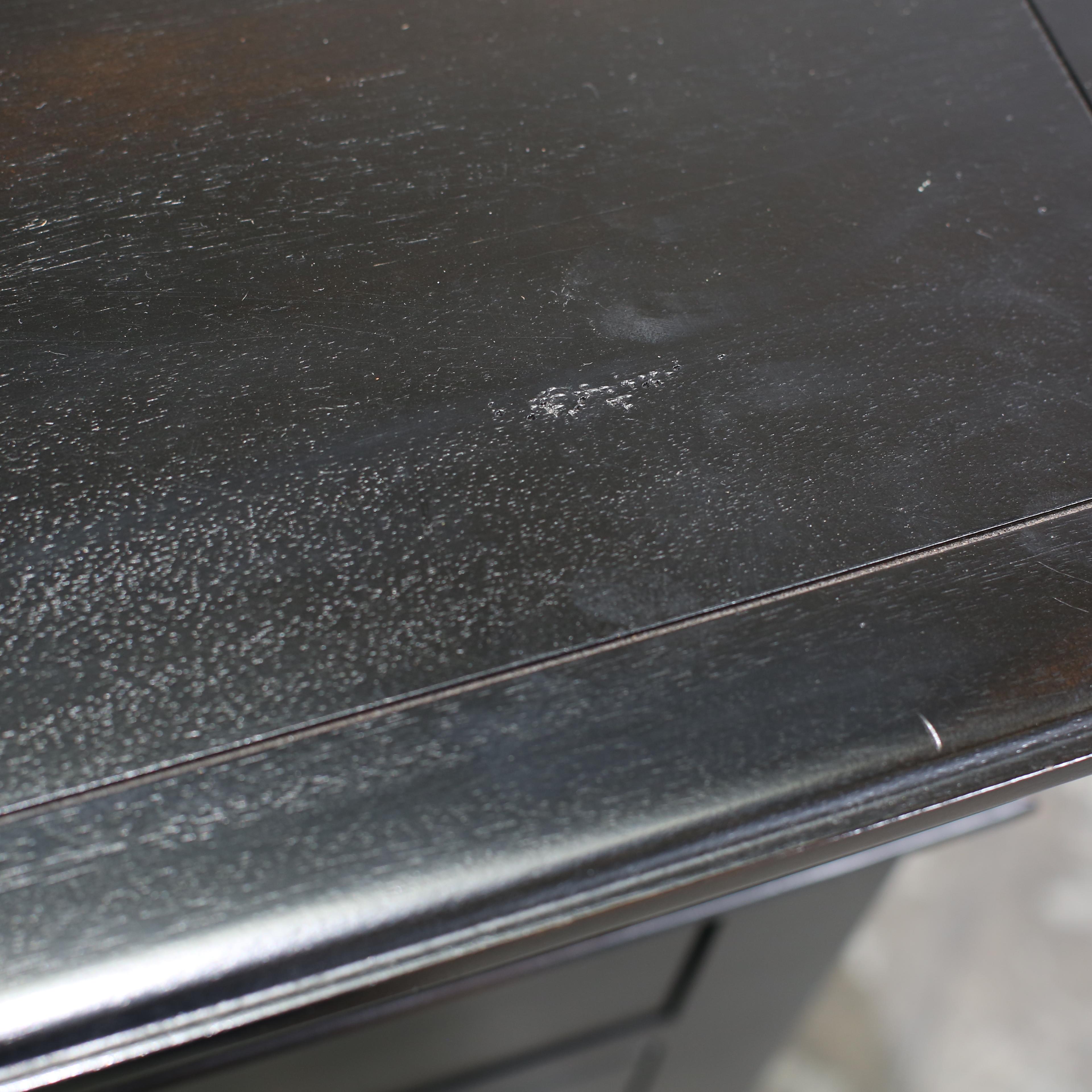 Legno massiccio Restoration Hardware St. James Four Drawer Desk in vendita