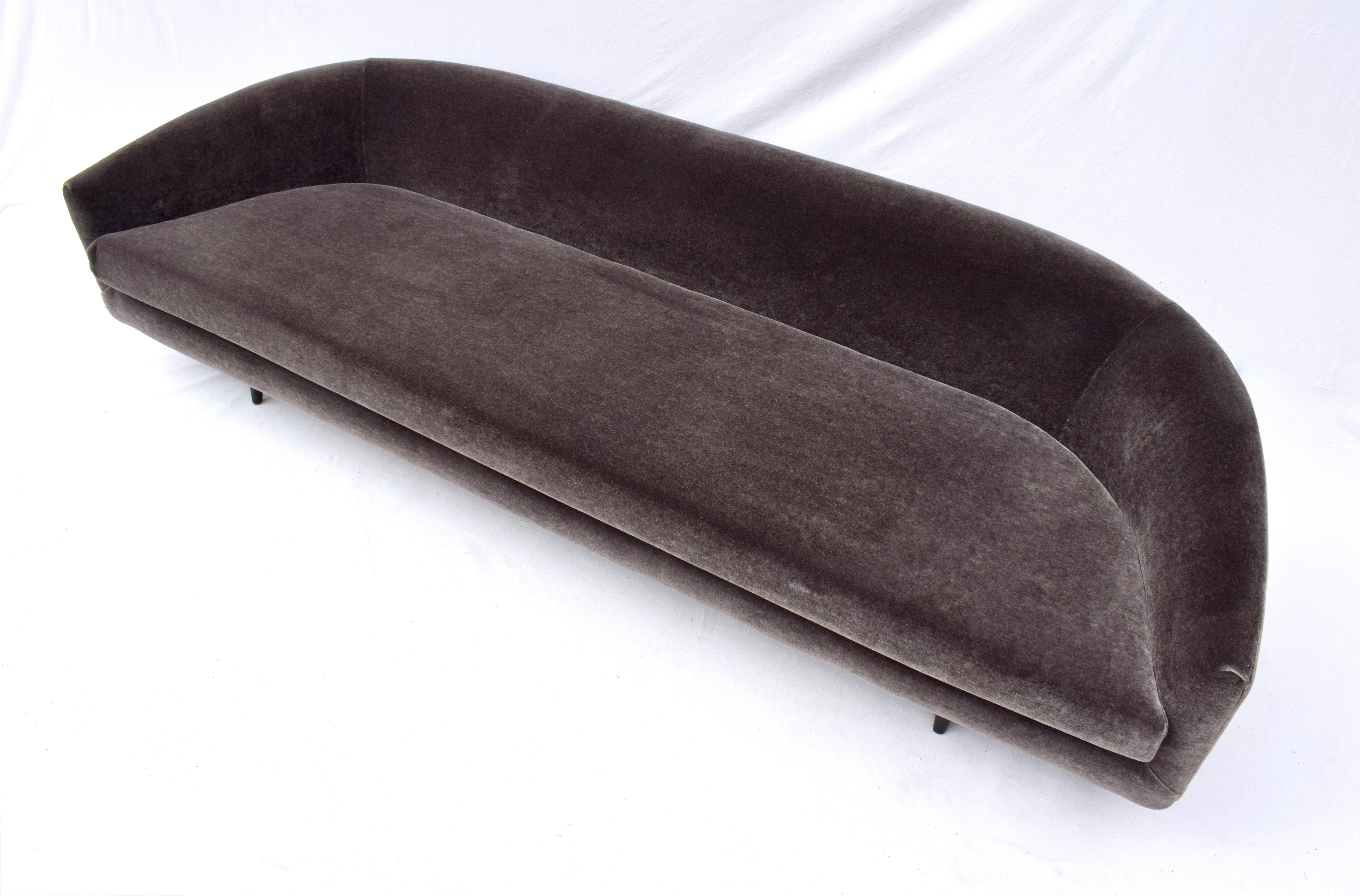 Mid-Century Modern Restoration Hardware Stratus Sofa in Mohair