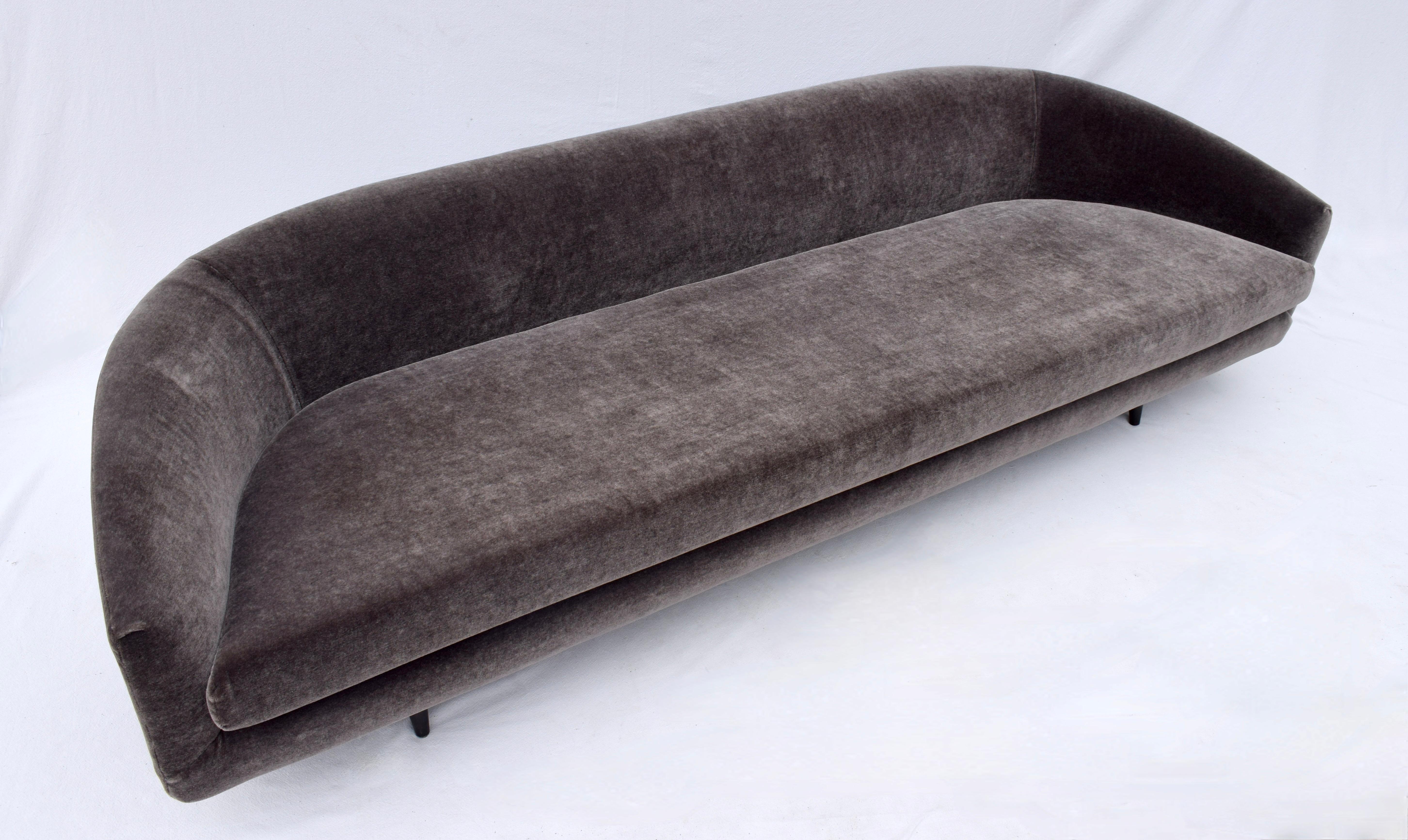 Contemporary Restoration Hardware Stratus Sofa in Mohair