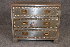 Restoration Hardware Style Metal Campaign Style Trunk Dresser