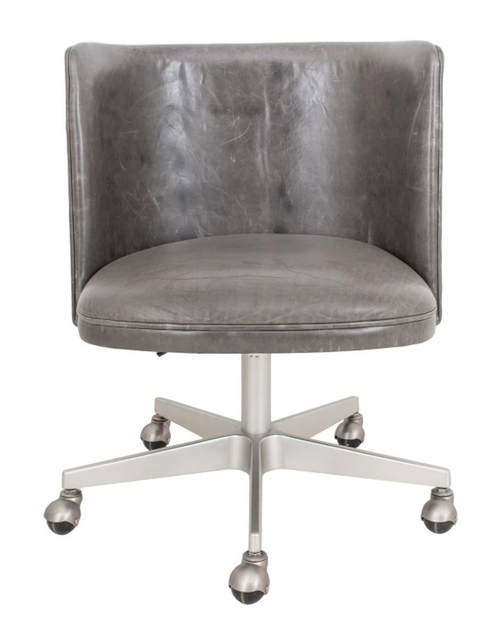 Restoration Hardware Swivel Office Chair on Caster For Sale