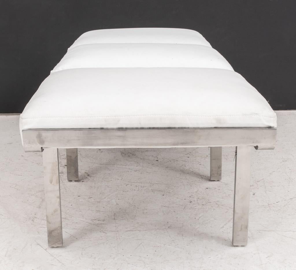 Contemporary Restoration Hardware Upholstered Link Bench
