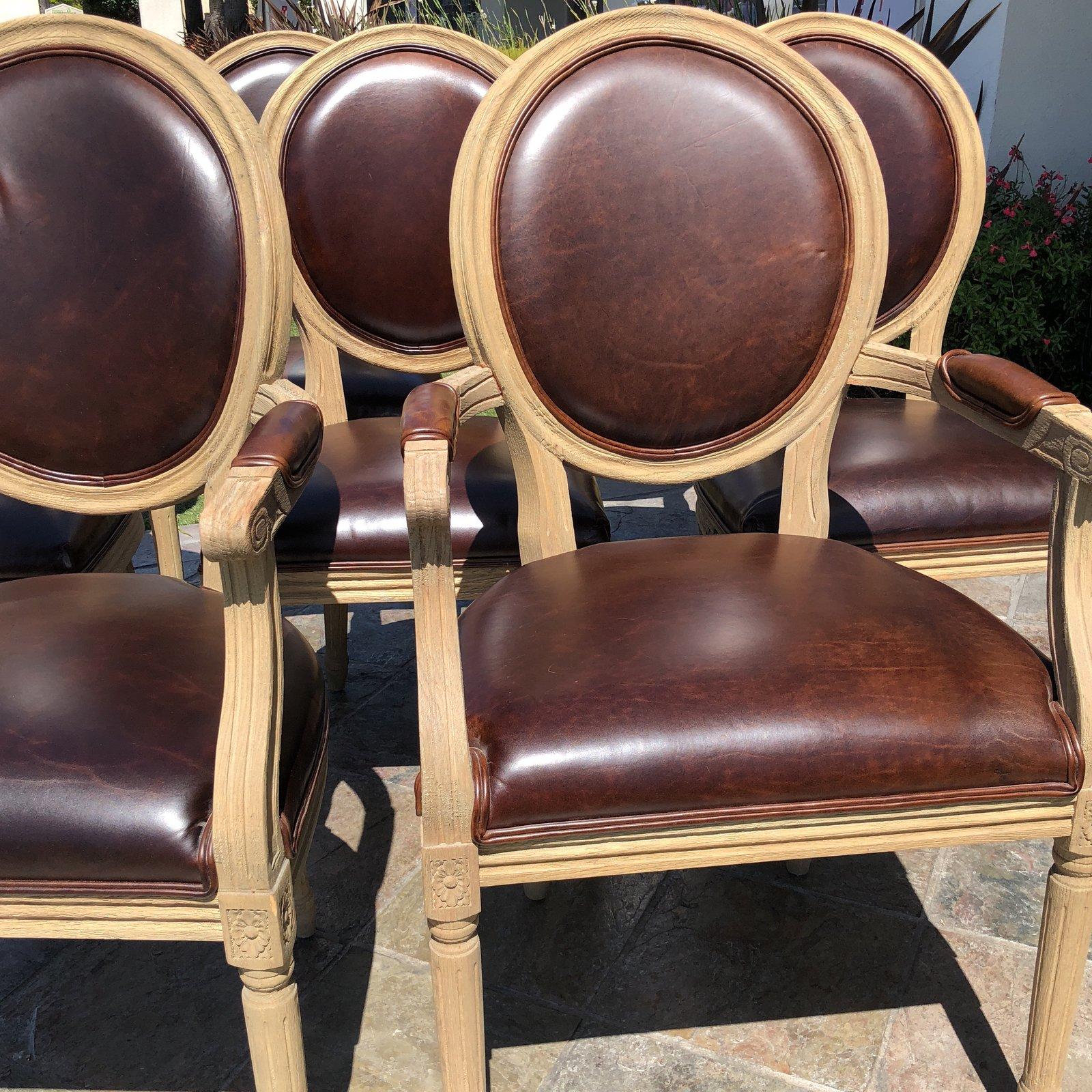 Restoration Hardware Vintage French Round Dining Chairs, Set of Eight In Good Condition In San Francisco, CA