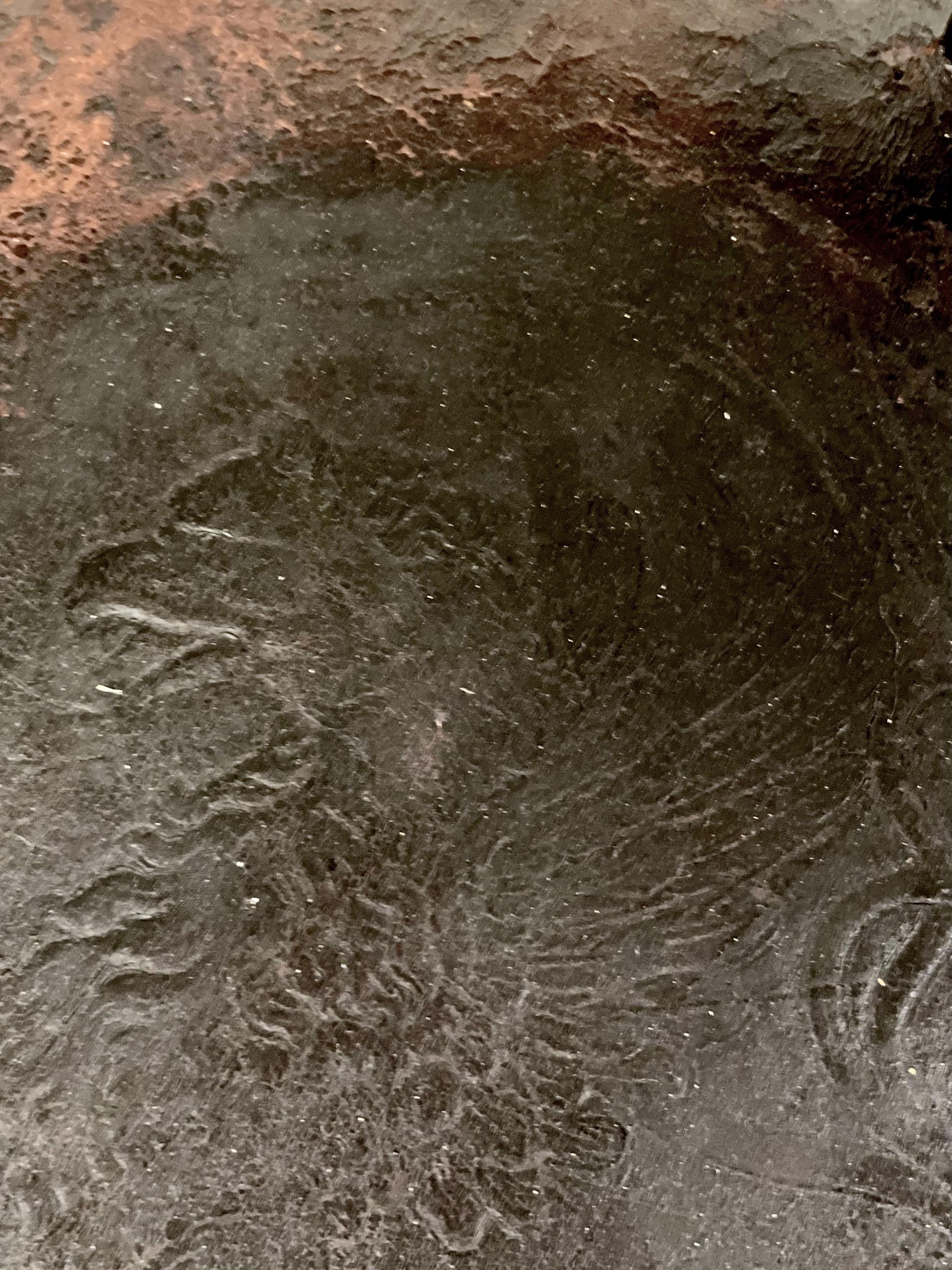Restoration Period Engraved Leather Desk Chair For Sale 4