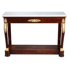Restoration Period Mahogany Veneer Console