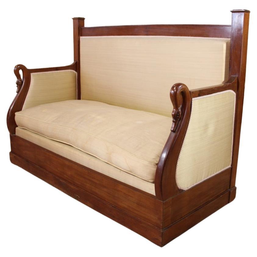Restoration Period Turkish Sofa With Swan Neck For Sale