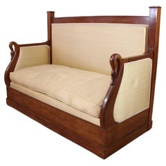Restoration Period Turkish Sofa With Swan Neck