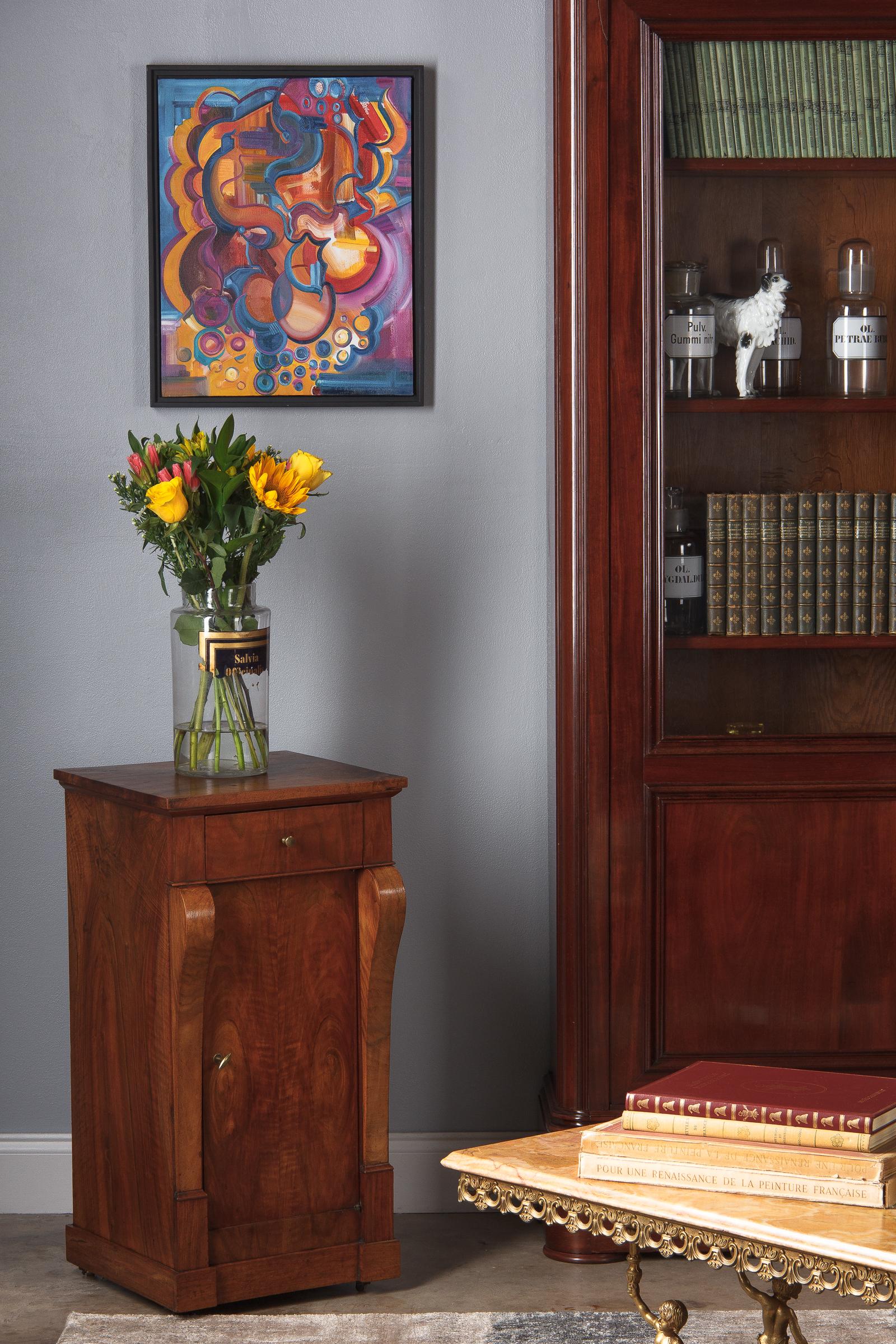 French Restoration Period Walnut Bedside Cabinet, 1820s 9