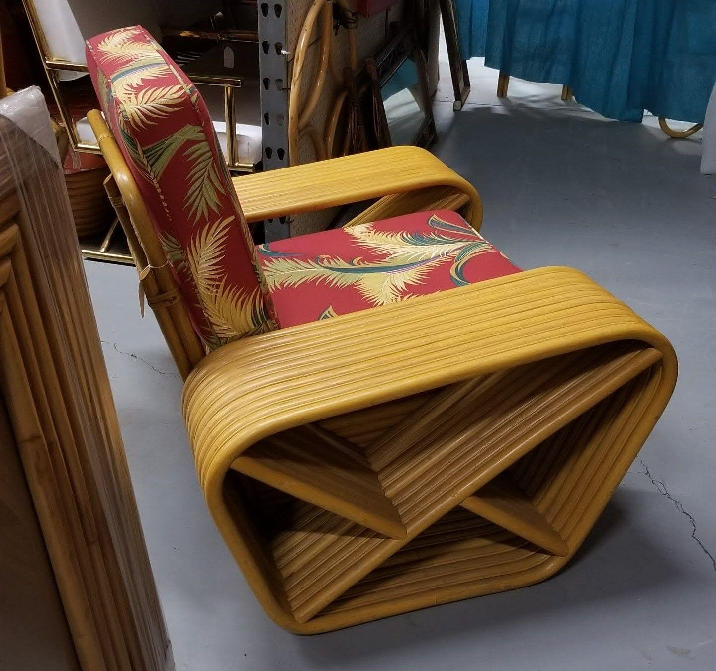 Mid-20th Century Restored 10 Strand Square Pretzel Lounge Chair For Sale
