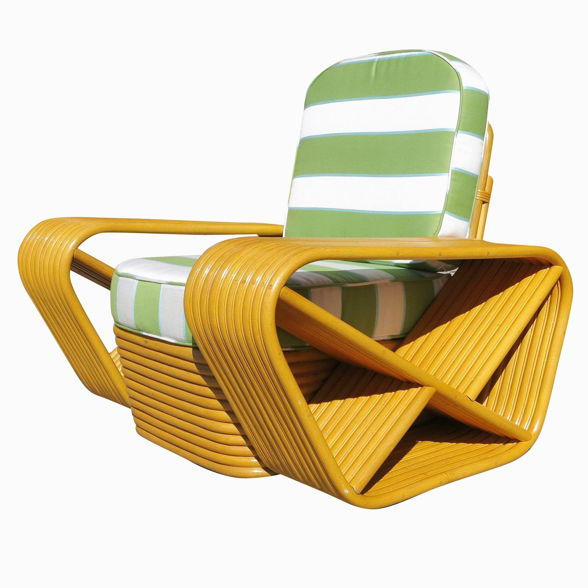 Sedia da salotto in rattan Paul Frankl restaurata a 10 Strand Square Pretzel in vendita 2