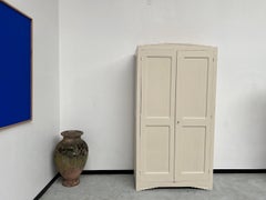 Restored 1930 french art deco wardrobe, pure linen color