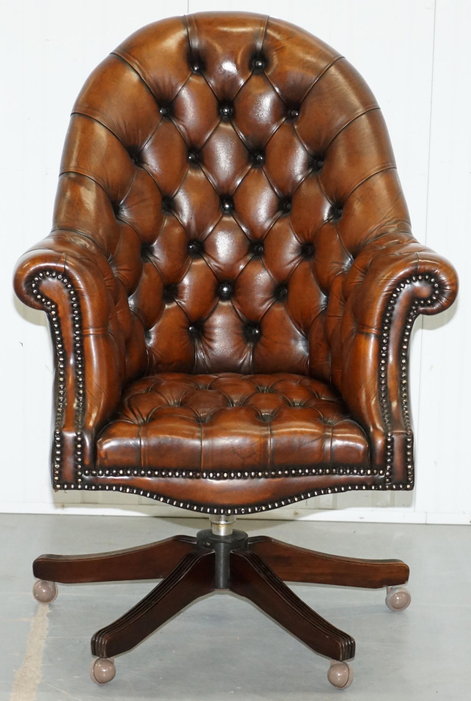 chesterfield captains chair brown