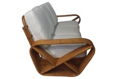 Restored 1930s Six-Strand Square Pretzel Sofa