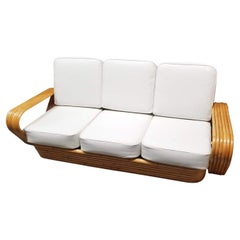 Restored 1930s Six-Strand Square Pretzel Sofa in the Manner of Paul Frankl