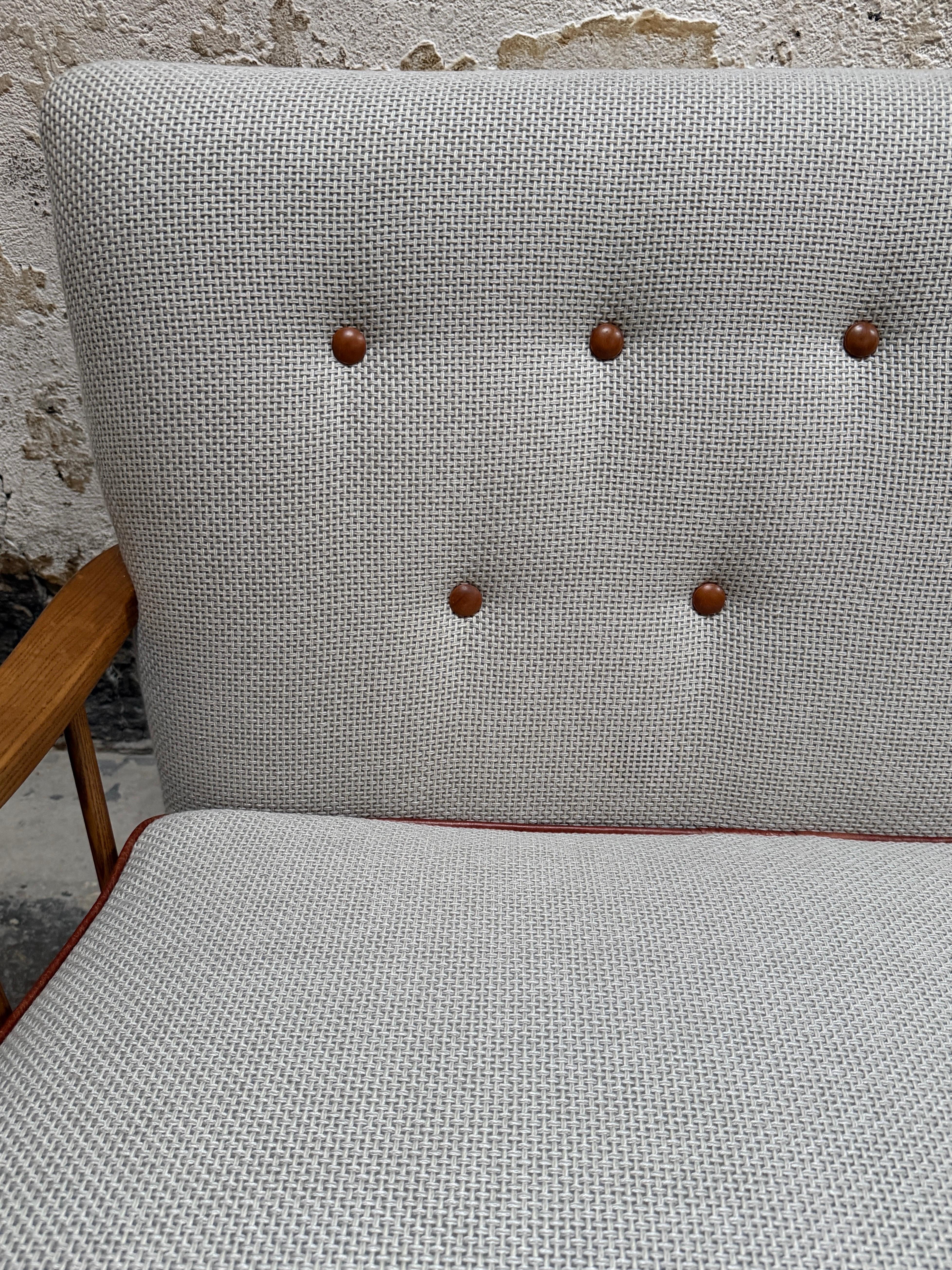 Sofá loveseat curvado 