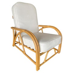 Retro Restored 1940's Transition Rattan Recliner Lounge Chair