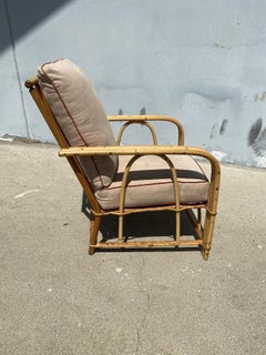 Restored "1949er" Rattan 3-Strand Lounge Chair by Heywood Wakefield