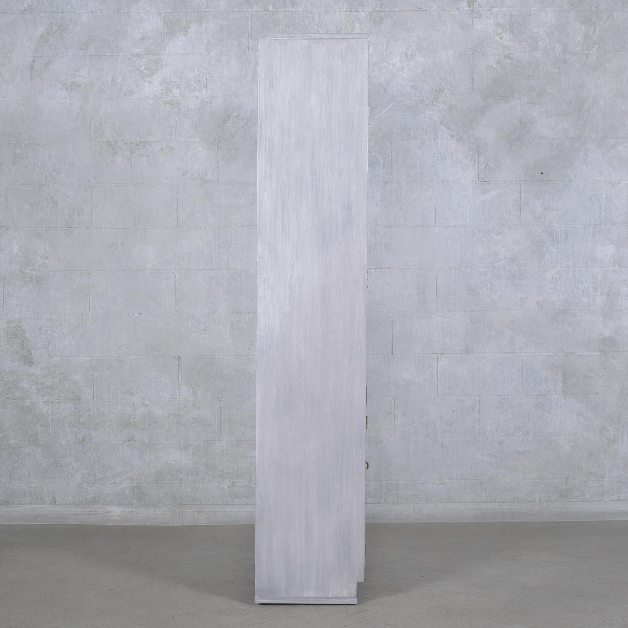 Mid-20th Century Restored 1960s Campaign Style Bookshelf with Brass Hardware For Sale