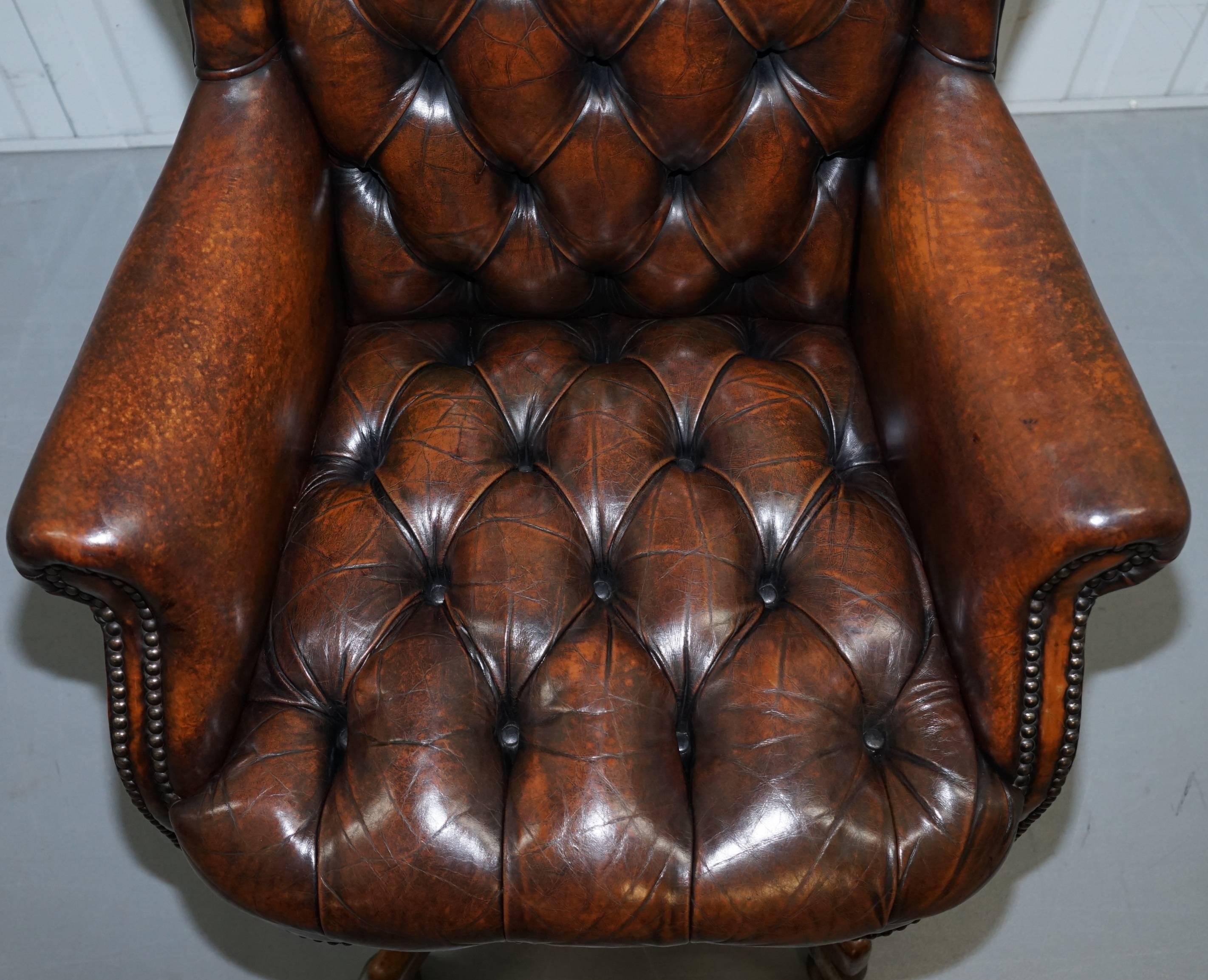 chesterfield swivel office chair