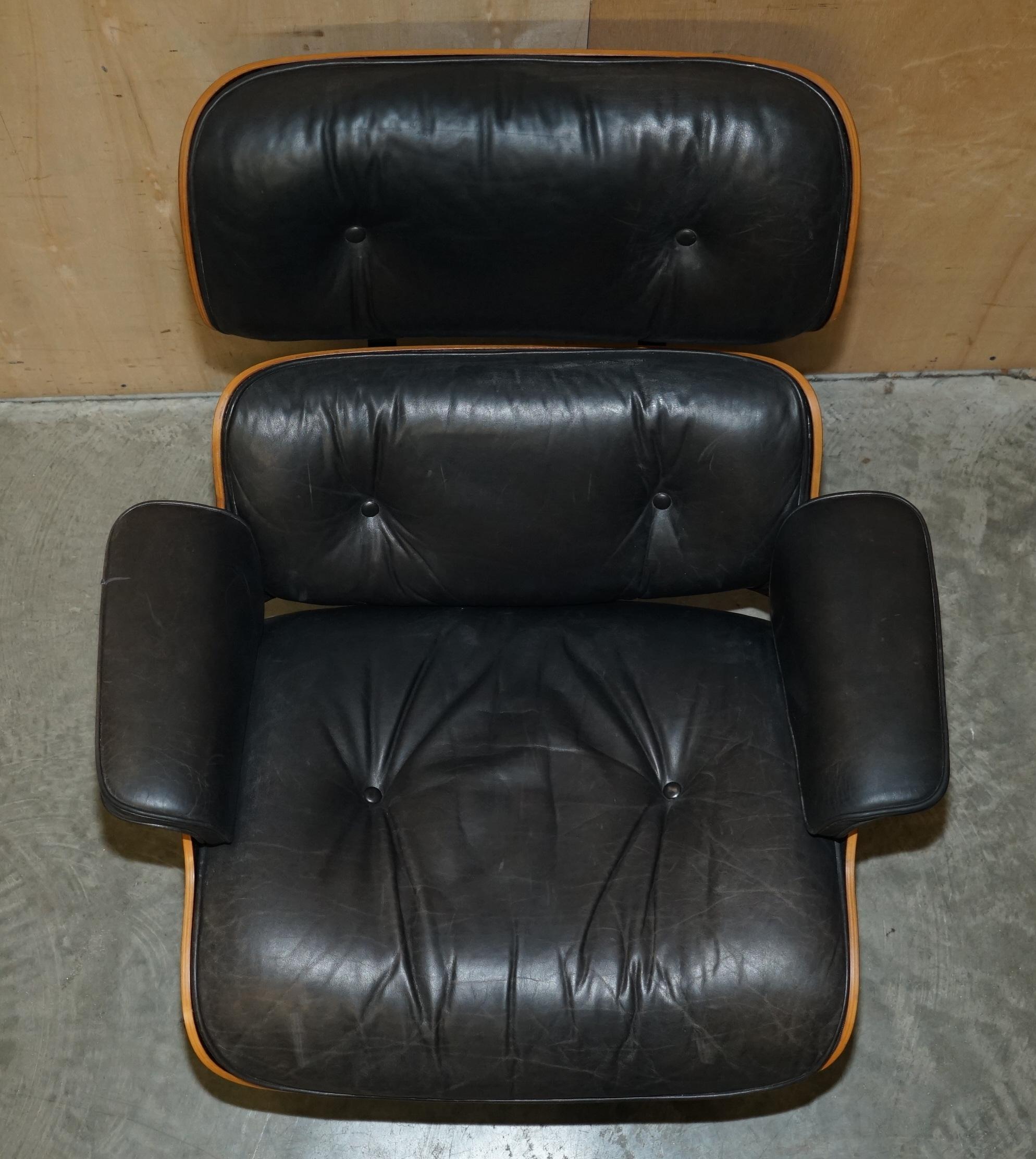 Hand-Crafted Restored 1960's Herman Miller No1 Hardwood Eames Lounge Armchair and Ottoman For Sale