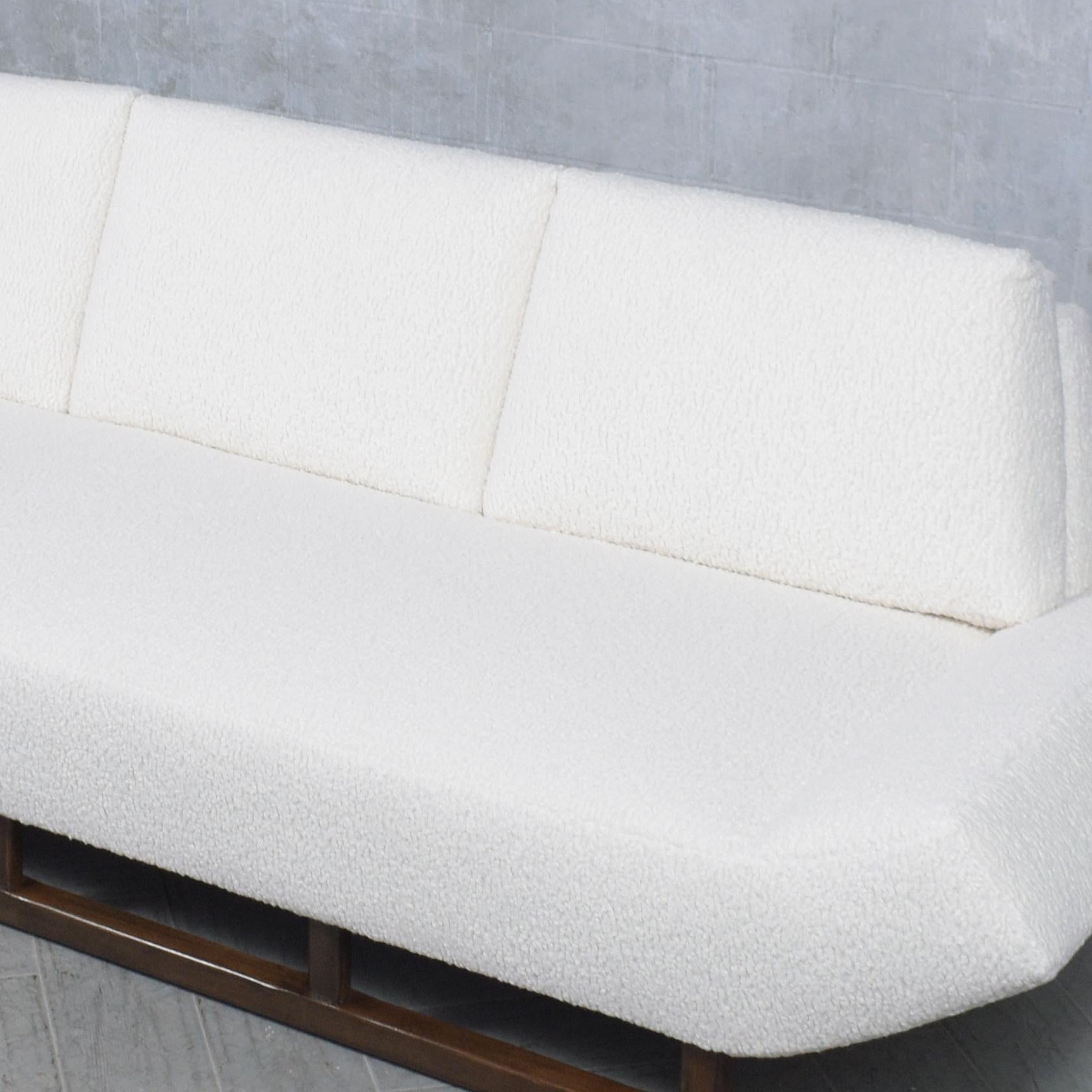 Foam Vintage Mid-Century Sofa Restored: Classic Design Meets Modern Comfort