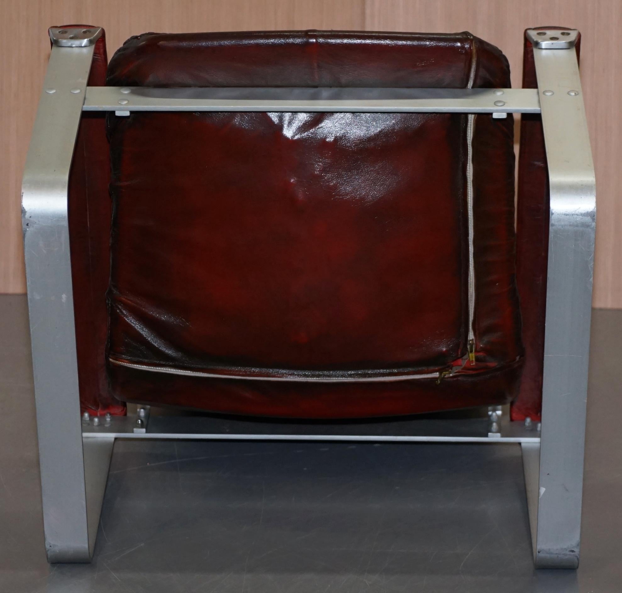 1960s Aarnio Pulkka Ilmari Lappalainen Brown Leather Chrome Armchair Sofa Suite For Sale 4