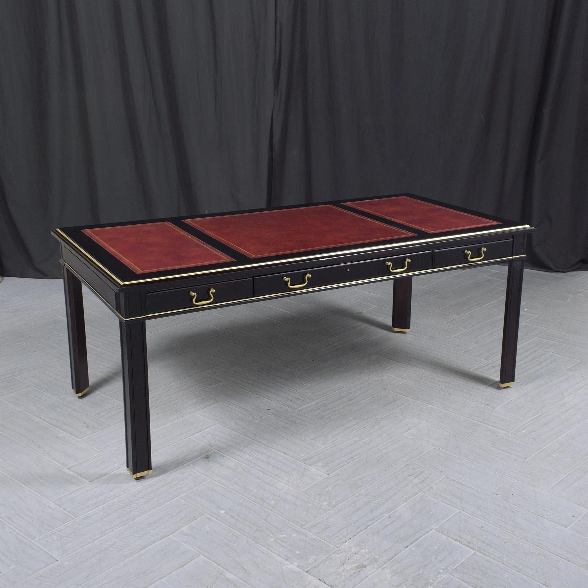 1970s Louis XVI Executive Desk: A Legacy of Elegance and Craftsmanship 5