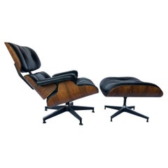 Restored 1970s Rosewood Eames Lounge Chair and Ottoman by Herman Miller