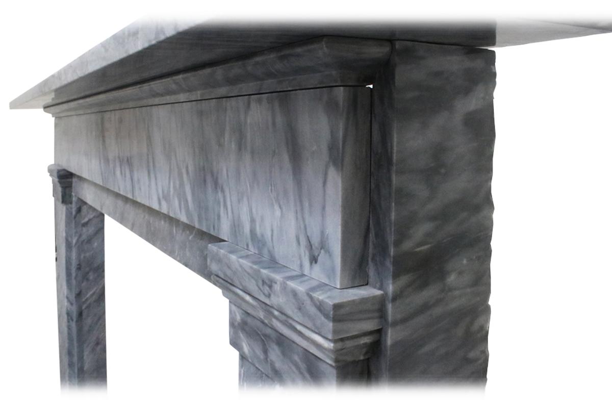 Restored 19th Century Fire Bardiglio Marble Fireplace Surround In Good Condition In Manchester, GB