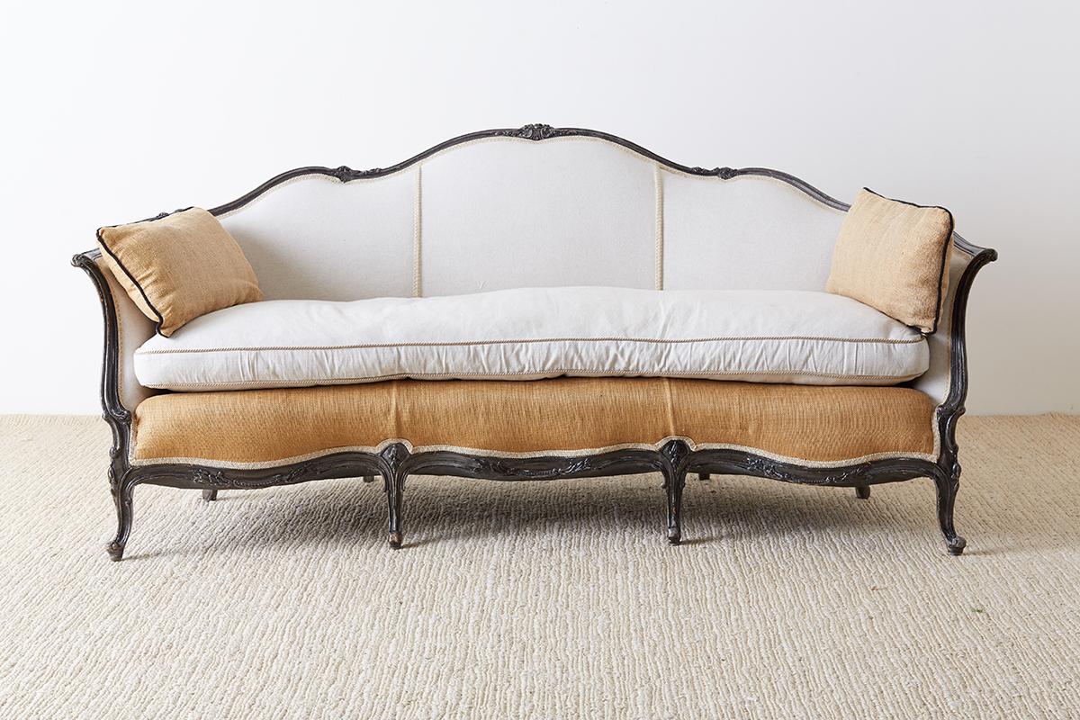 Hand-Crafted Restored 19th Century French Louis XV Style Canape Sofa