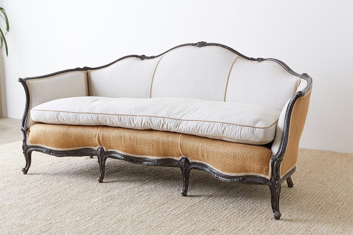 Restored 19th Century French Louis XV Style Canape Sofa In Good Condition In Rio Vista, CA