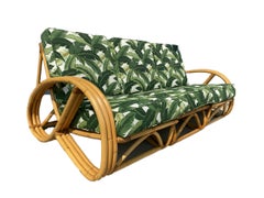 Restored 3/4 3-Strand Round Pretzel Rattan Livingroom Set