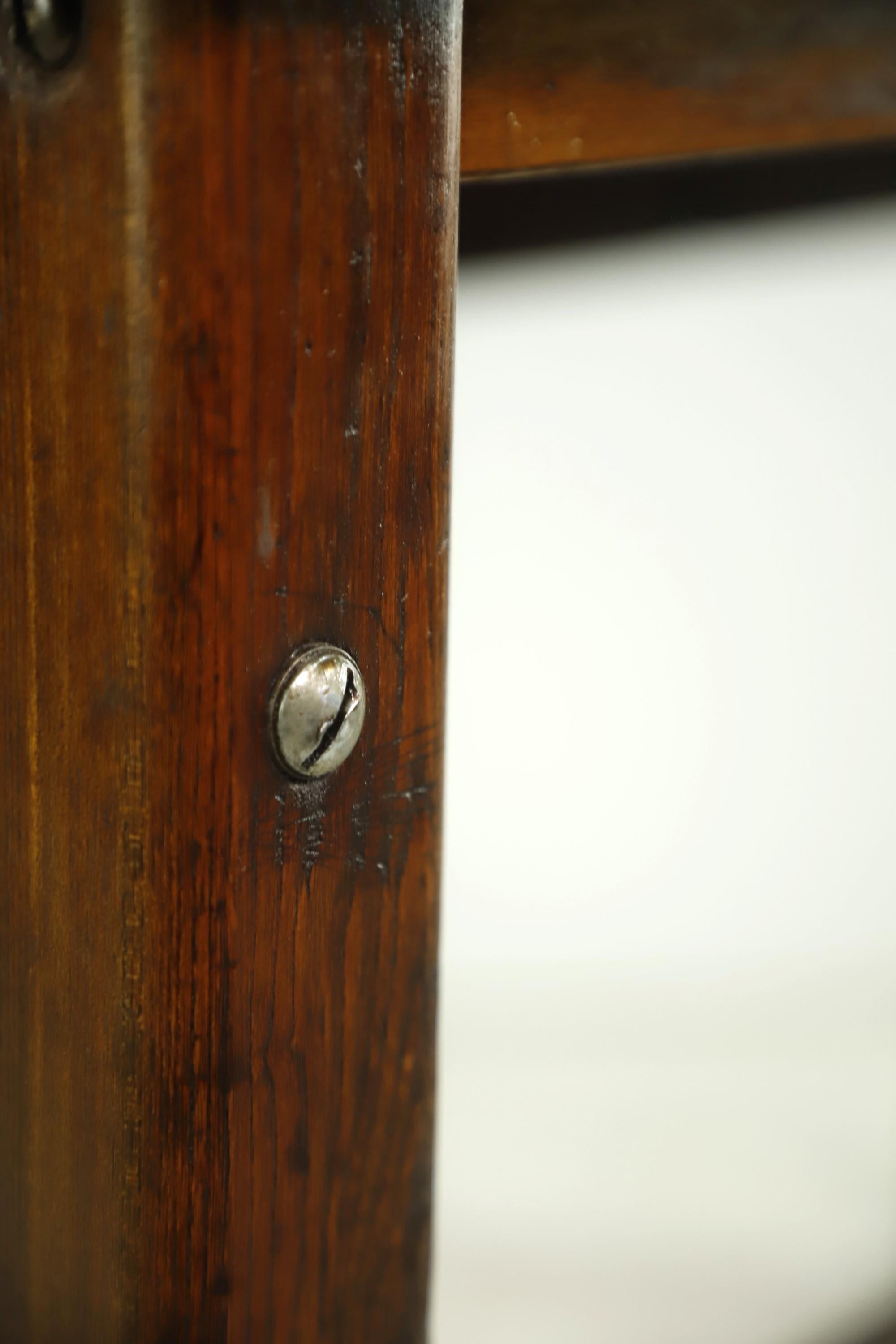 Restored Hamilton Counter Height Oak Work Table 2