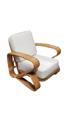 Restored 5-Strand 'Double Triangle' Lounge Chair W/ Floating Seat