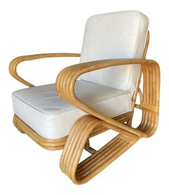 Restored 5-Strand 'Double Triangle' Lounge Chair W/ Floating Seat