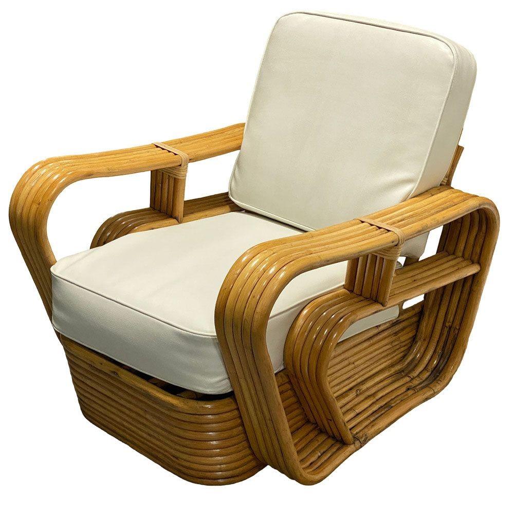 Restauriertes 5-strängiges Rattan-Wohnzimmer-Set „Double-Speed“-Sofa und Loungesessel mit Armlehne und Loungesessel im Angebot 6