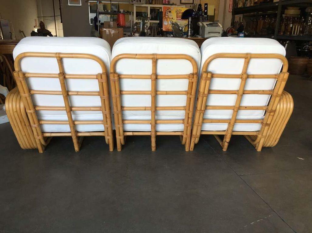 Divano e poltrona quadrata Pretzel restaurati a 5 fili per il soggiorno in vendita 1