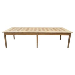 Restored 6-Legged Farmhouse Table in Fir & Walnut Top, 20th Century