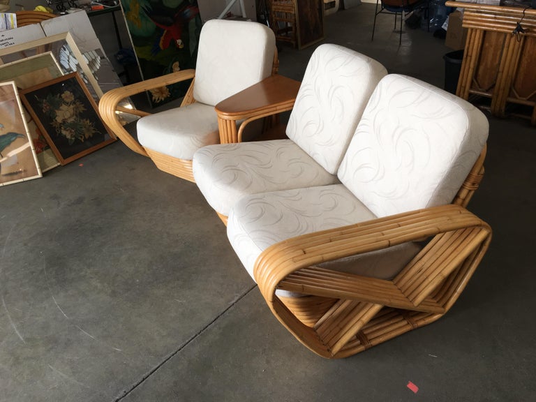 Restored 6 Six Strand Square Pretzel 3 Seat Rattan Semi Corner Sofa W Side Table For Sale At 1stdibs The aria corner sofa/sofa bed has some amazing features! 1stdibs