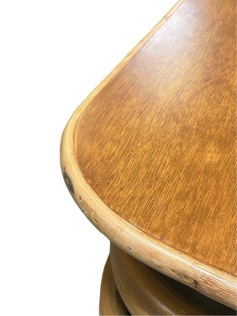 Sedia da salotto in rattan Pretzel quadrata restaurata a 6 fili, set di divani per il soggiorno in vendita 5