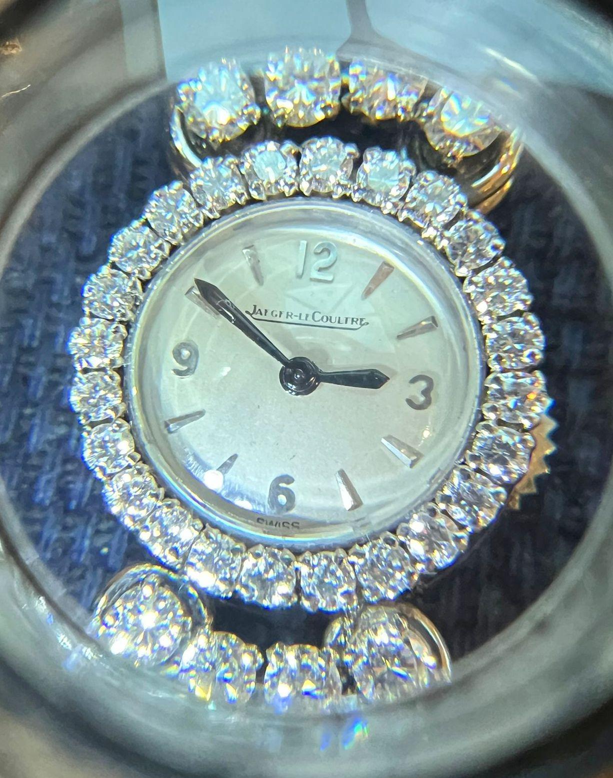 RESTORED 7.00CT DIAMOND & PLATINUM JAEGER LECOULTRE RENDEZ VOUS LADiES WATCH For Sale 5